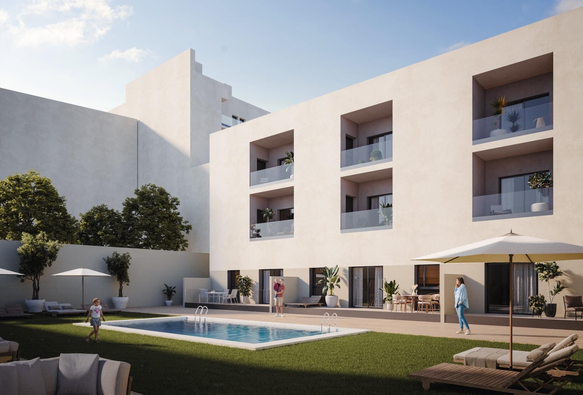 Vista exterior de Pis en venda en Sabadell amb Aire condicionat, Calefacció i Jardí privat