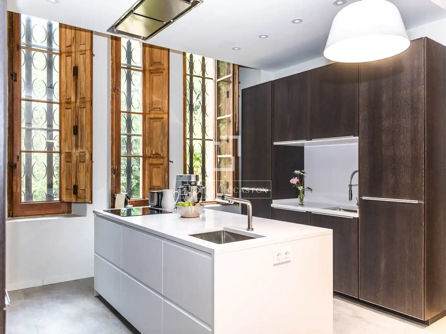 Cocina de Finca rústica en venta en Sant Hilari Sacalm con Aire acondicionado, Calefacción y Jardín privado