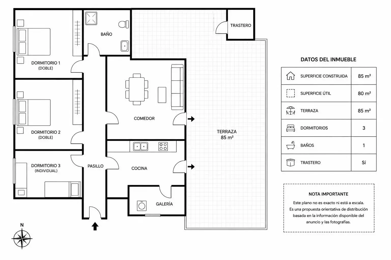 Flat for sale in Sabadell  with Terrace