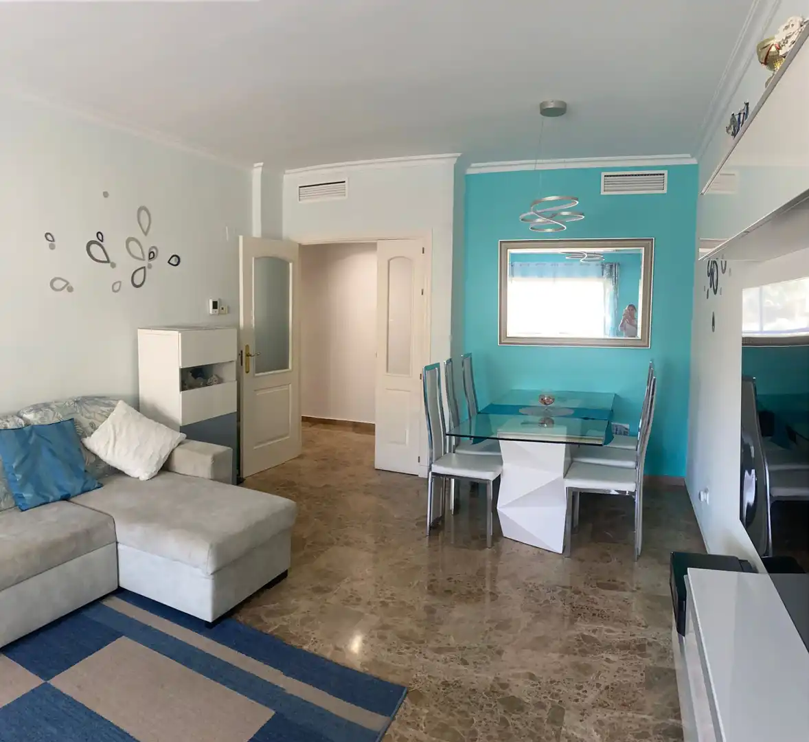 Esszimmer von Wohnungen zum Verkauf in Marbella mit Klimaanlage, Terrasse und Möbliert