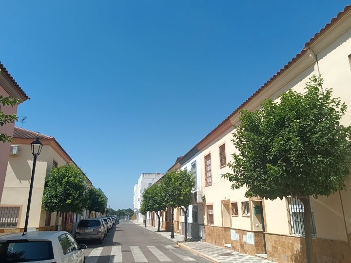 Exterior view of Single-family semi-detached for sale in Bormujos  with Air Conditioner, Heating and Furnished