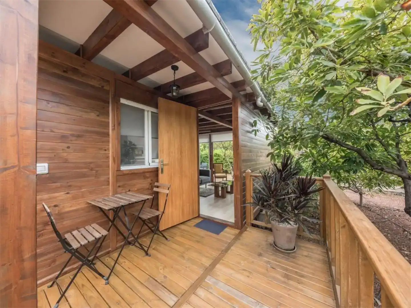 Terraza de Estudio de alquiler en La Orotava con Aire acondicionado, Jardín privado y Parquet