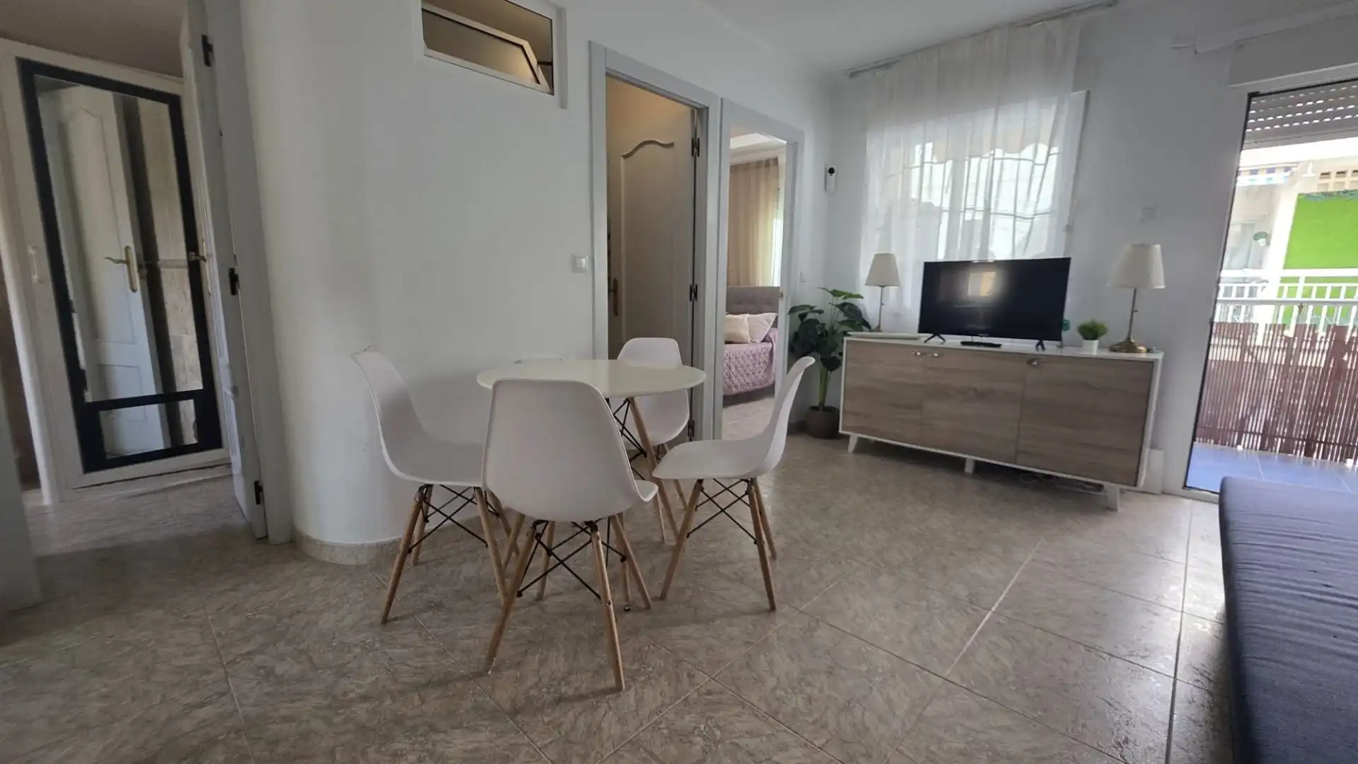 Sala d'estar de Pis en venda en Gandia amb Aire condicionat, Terrassa i Moblat