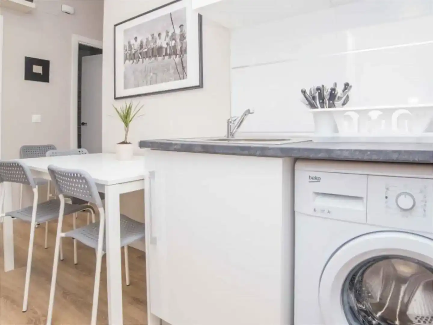 Kitchen of Attic for rent in Valencia  with Furnished and Balcony