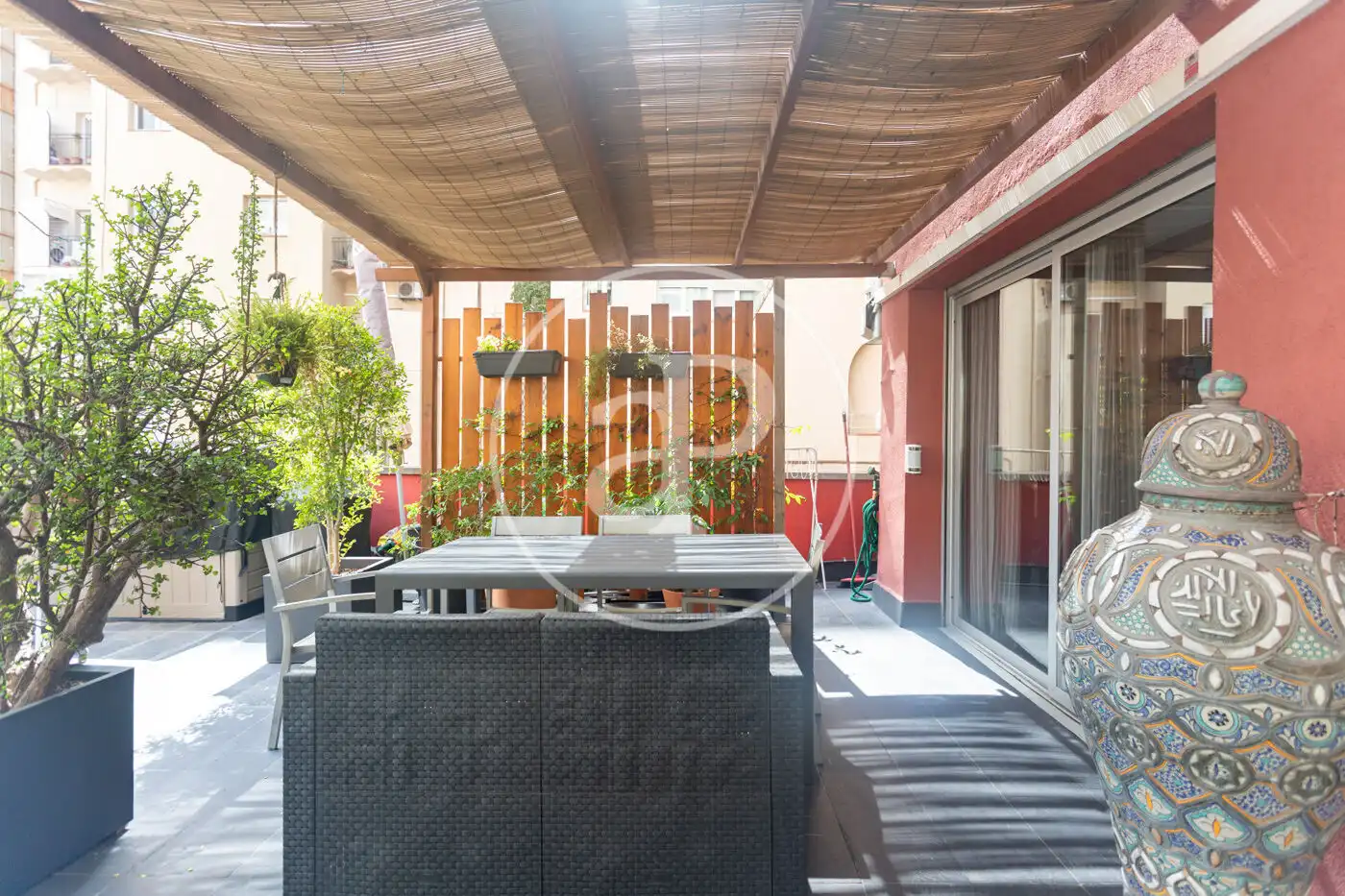 Terrace of Flat for rent in Barcelona  with Air Conditioner, Heating and Private garden