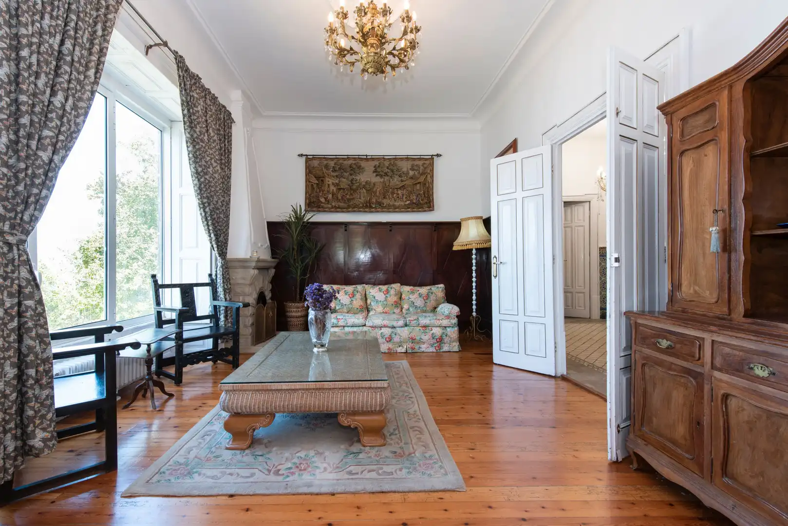 Sala de estar de Casa o chalet de alquiler en Redondela con Calefacción, Jardín privado y Parquet