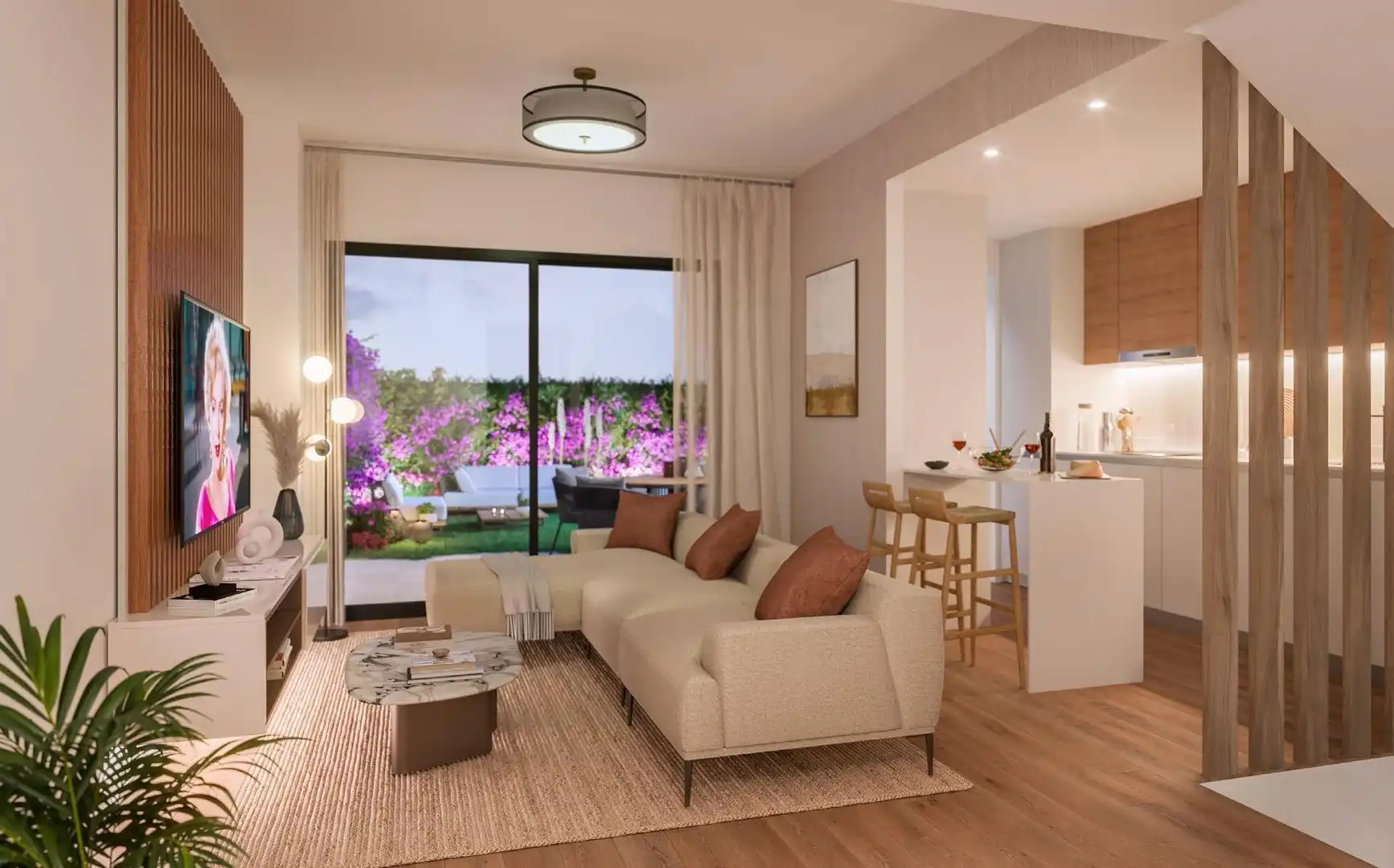 Sala de estar de Casa adosada en venta en Málaga con Calefacción, Terraza y Trastero