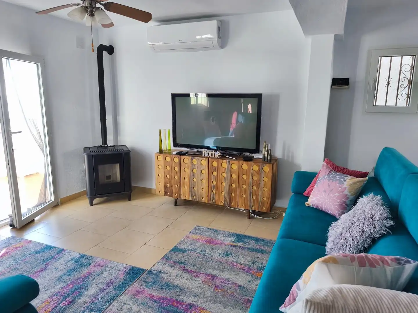 Sala de estar de Casa o chalet en venta en Mojácar con Aire acondicionado, Calefacción y Terraza