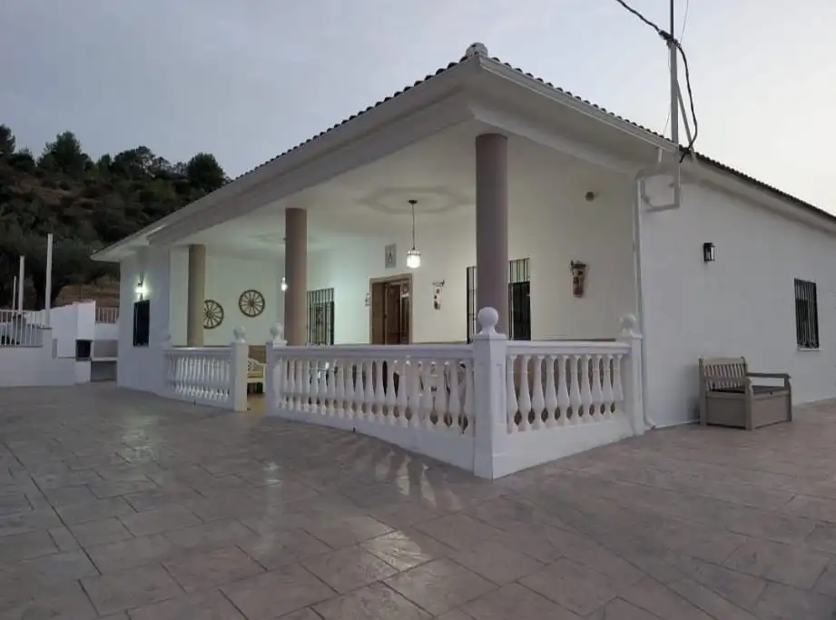 Terrace of Country homes for rent in Monda  with Private garden, Swimming Pool and Furnished