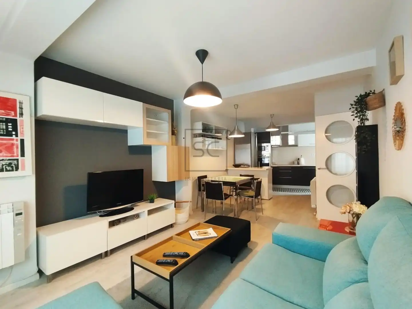 Living room of Flat for rent in Ferrol  with Heating and Furnished