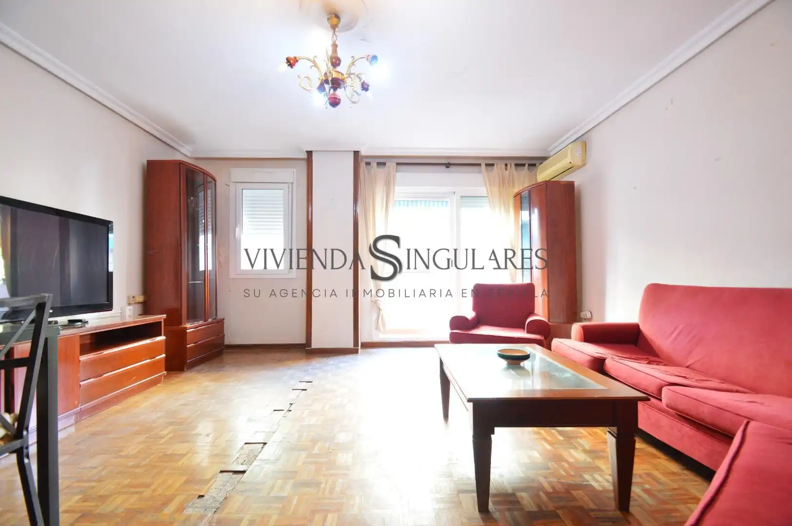 Sala de estar de Piso en venta en Sevilla con Aire acondicionado, Parquet y Terraza