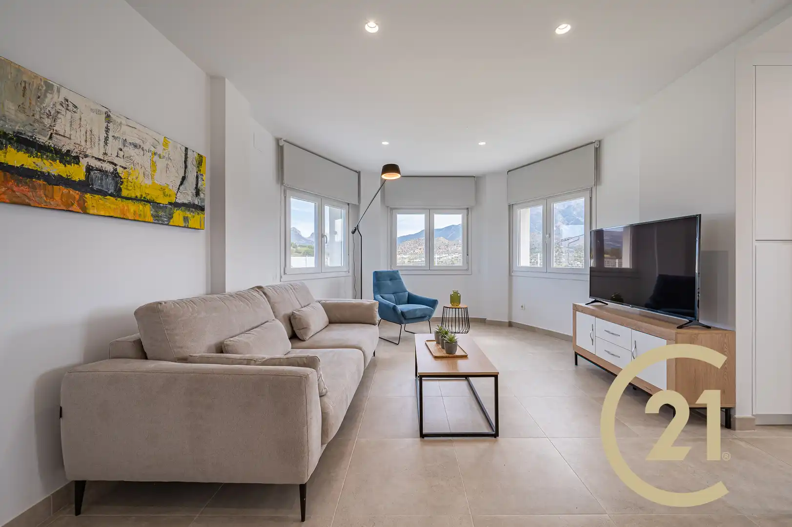 Living room of Houses for sale in Viñuela  with Heating, Private garden and Terrace