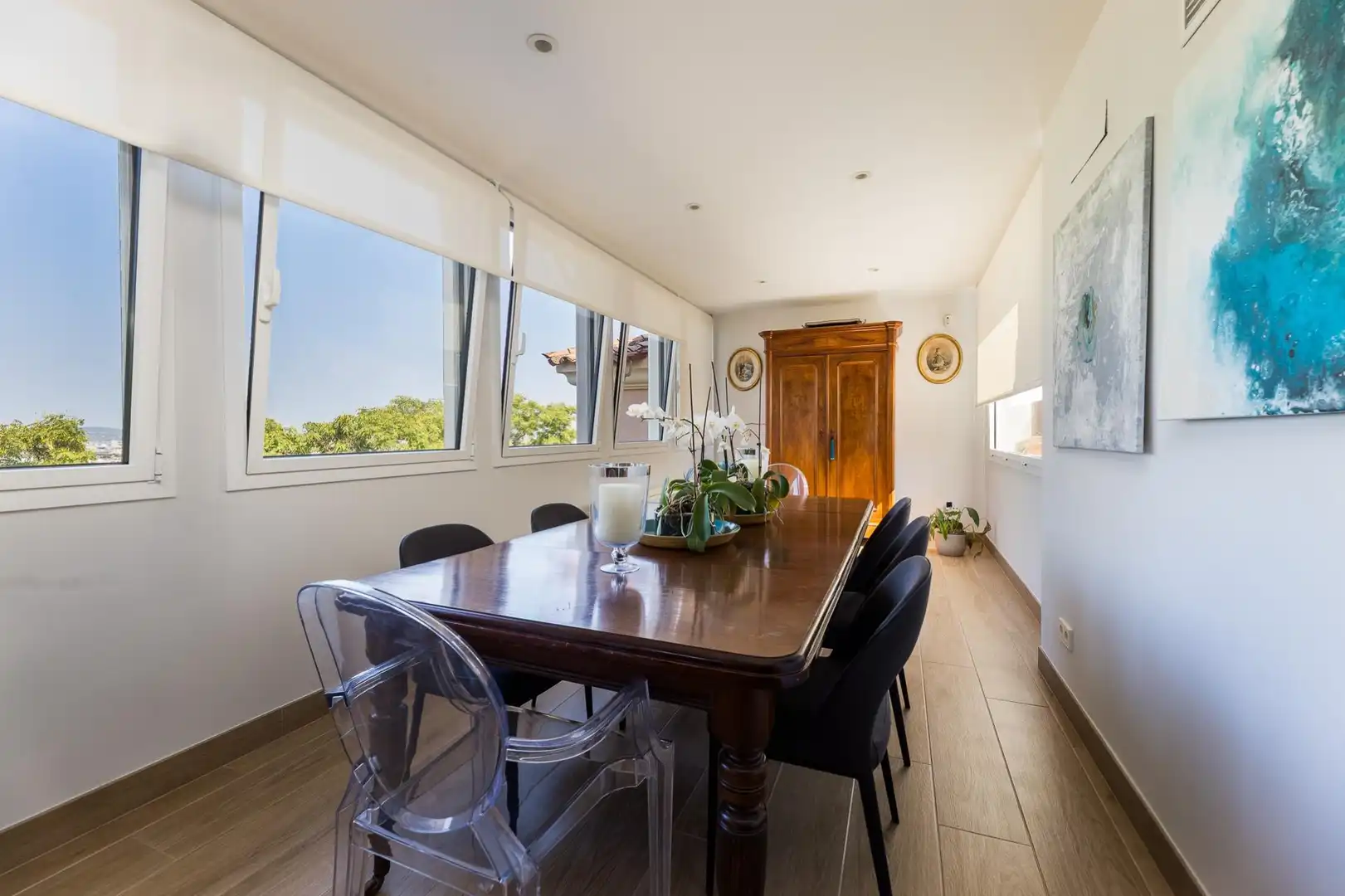 Menjador de Casa o xalet en venda en  Palma de Mallorca amb Aire condicionat i Jardí privat