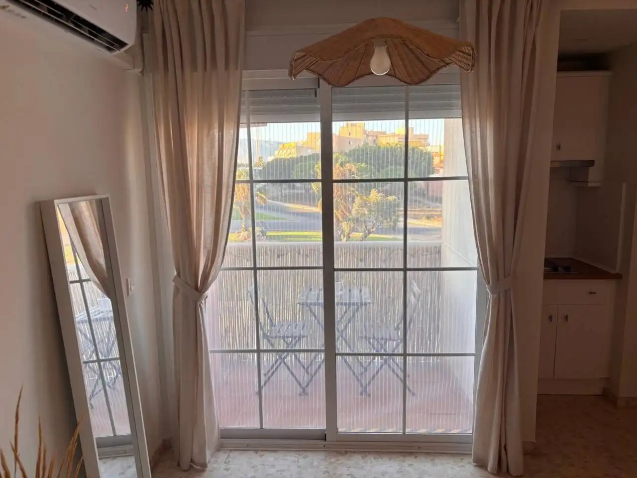 Balcony of Study for rent in Roquetas de Mar  with Air Conditioner, Furnished and Balcony