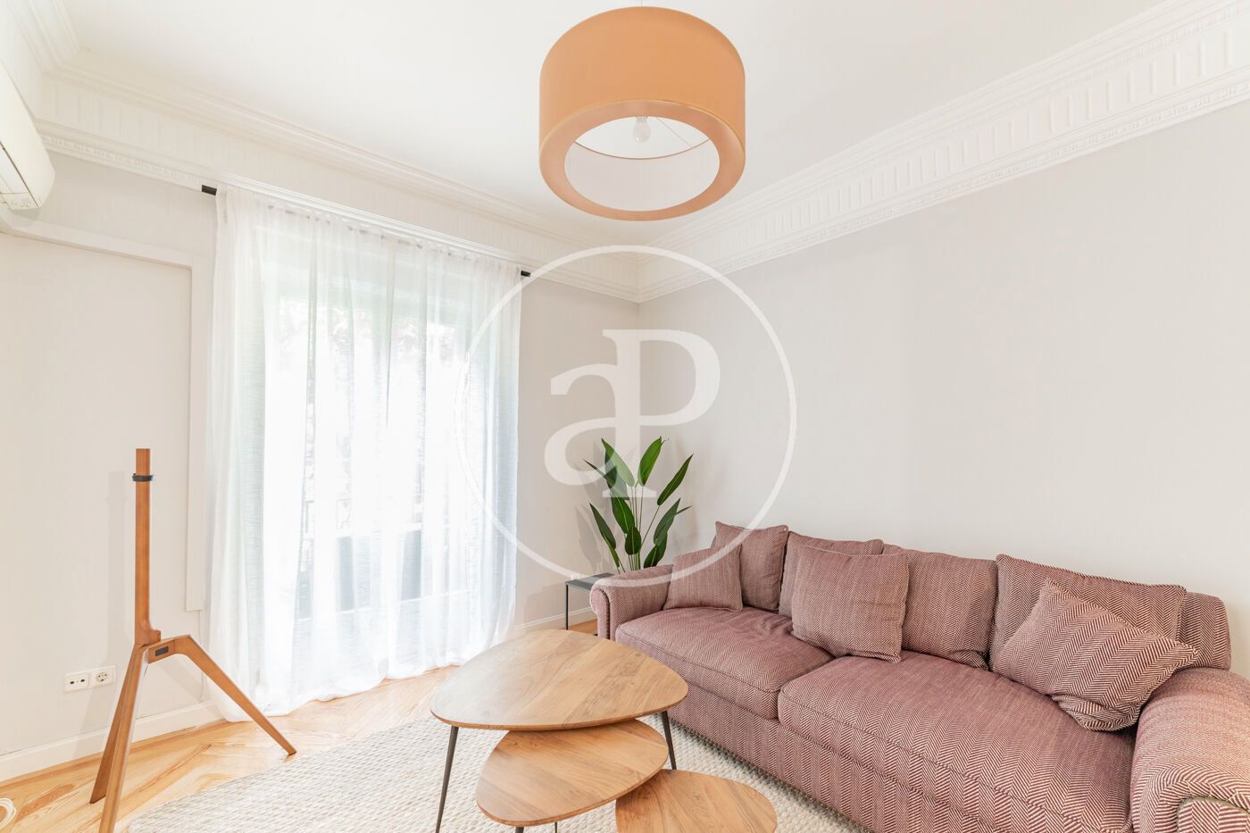 Living room of Flat to rent in  Madrid Capital  with Air Conditioner, Heating and Balcony