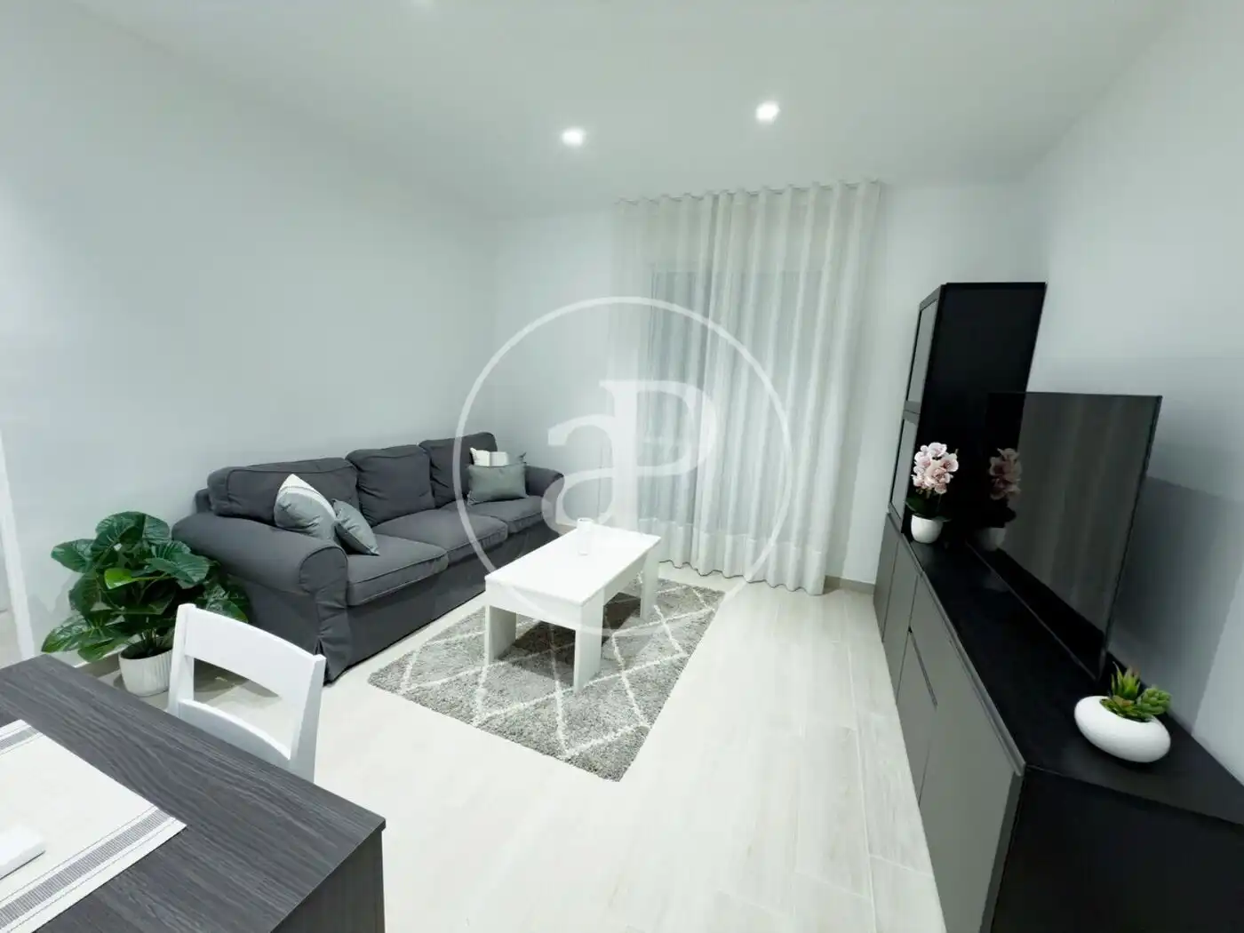 Wohnzimmer von Wohnung zur Miete in Valencia mit Klimaanlage, Heizung und Möbliert