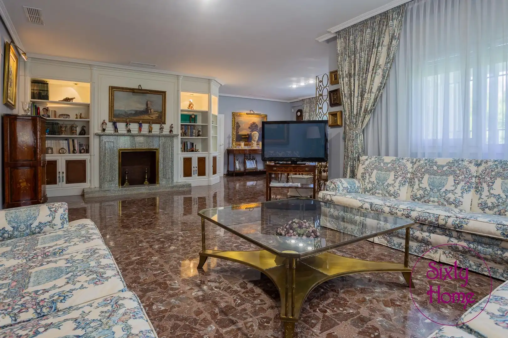 Sala d'estar de Casa o xalet en venda en Zaragoza amb Aire condicionat, Calefacció i Jardí privat