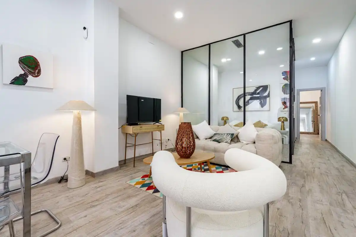 Sala d'estar de Loft en venda en Madrid amb Calefacció i Moblat