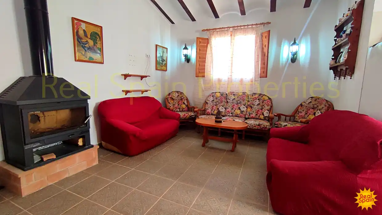 Sala de estar de Finca rústica en venta en Vélez-Rubio con Terraza y Piscina