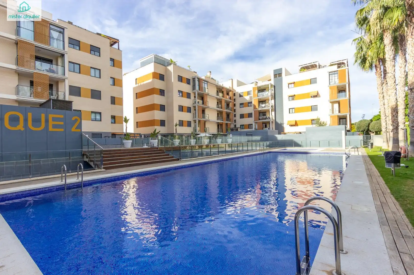 Swimming pool of Apartments for rent in El Campello  with Air Conditioner, Private garden and Furnished