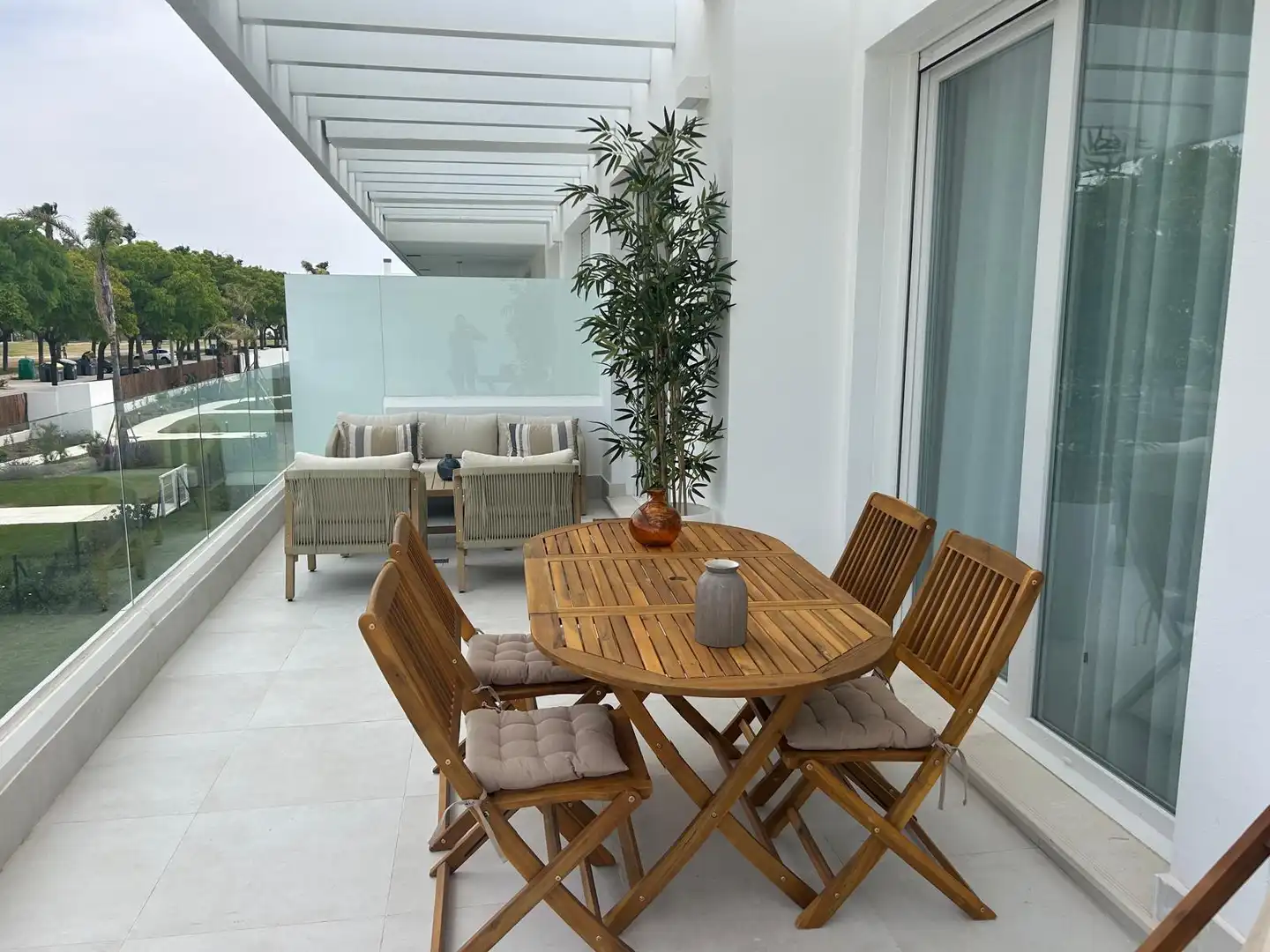 Terrassa de Apartament de lloguer en Chipiona amb Aire condicionat, Calefacció i Terrassa