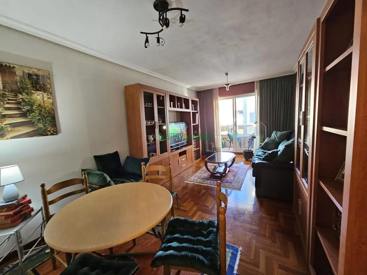 Sala de estar de Piso de alquiler en Vigo  con Calefacción, Parquet y Terraza