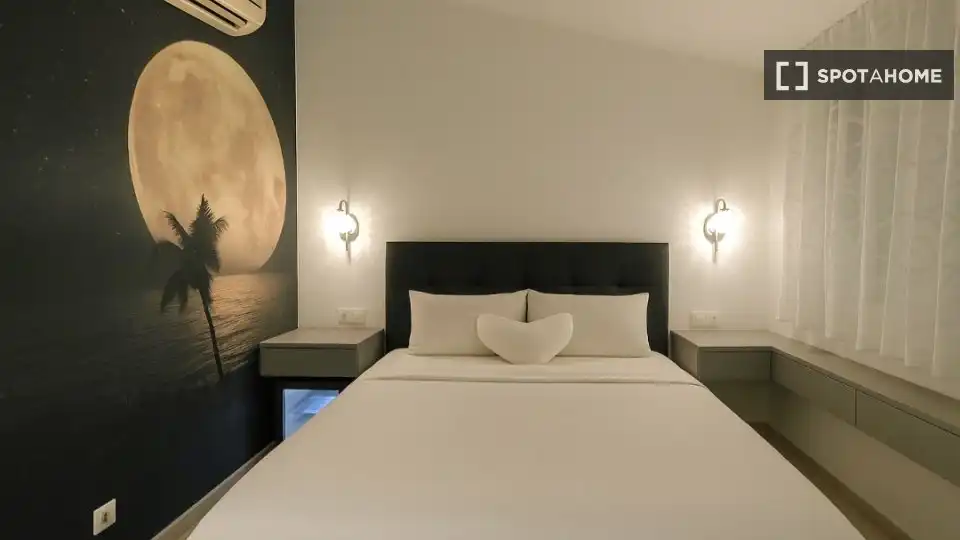 Dormitori de Apartament per a compartir en Mogán amb Aire condicionat, Terrassa i Moblat