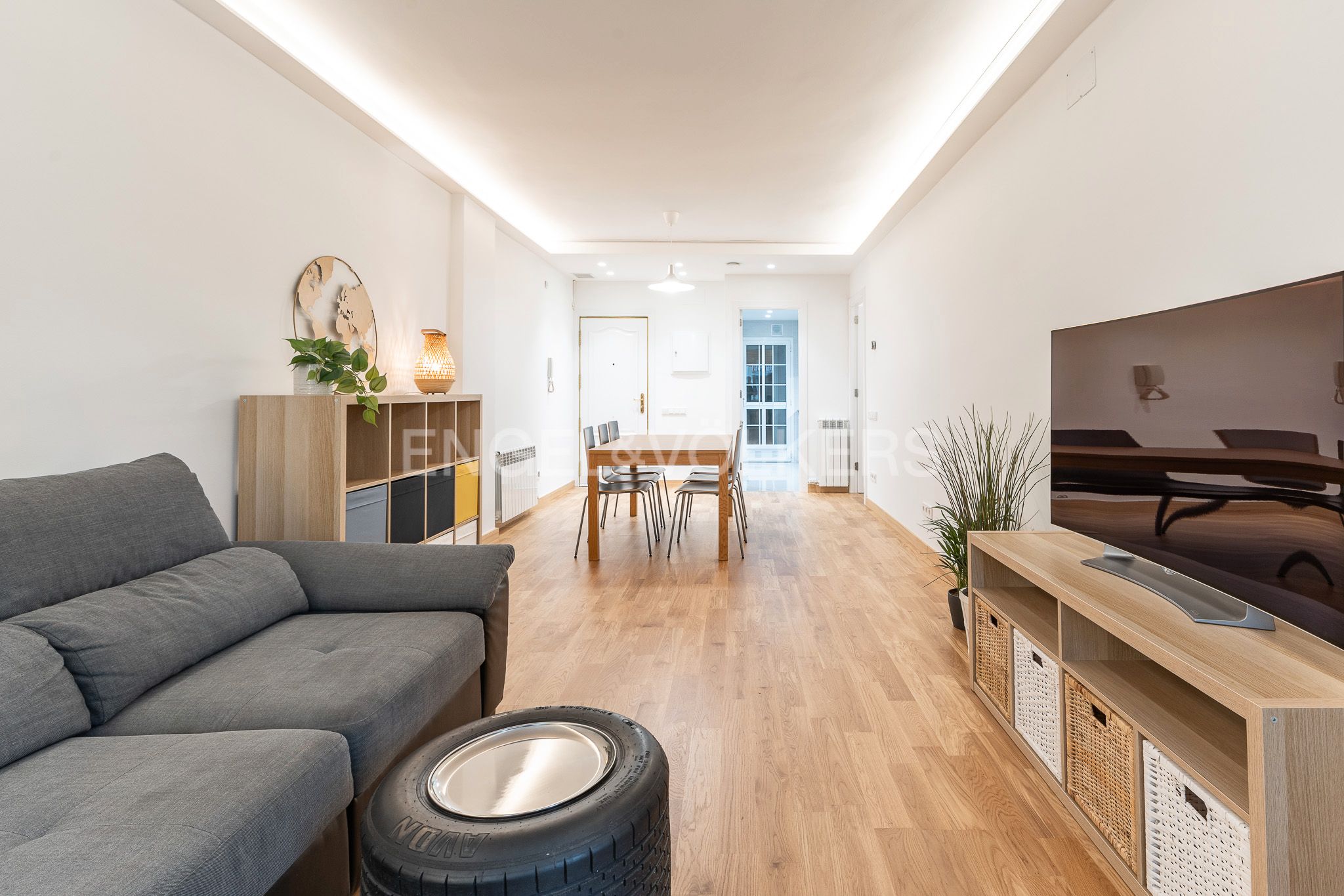Living room of Apartment to rent in  Barcelona Capital  with Air Conditioner, Heating and Parquet flooring