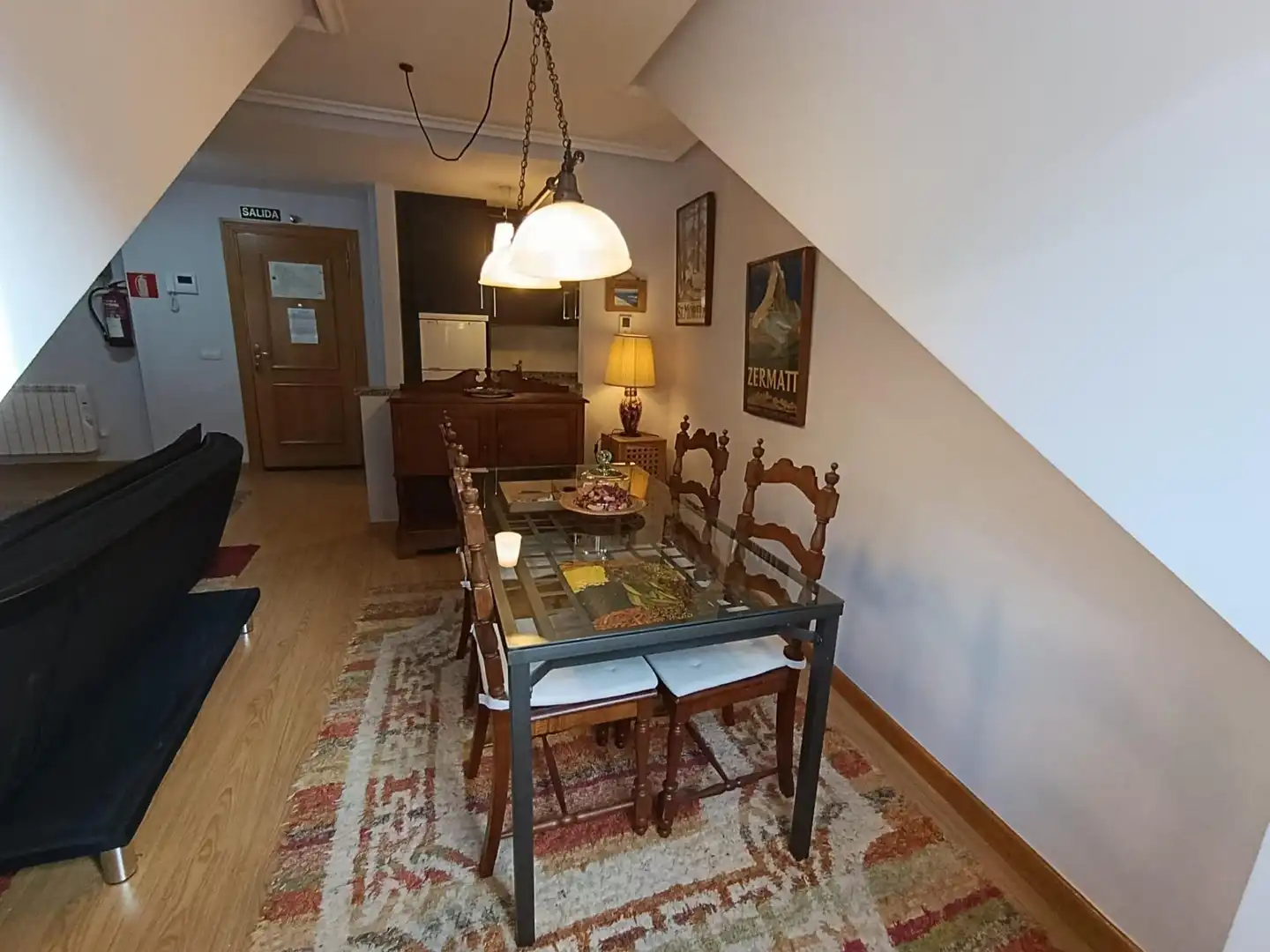 Dining room of Apartments for sale in Aller  with Furnished