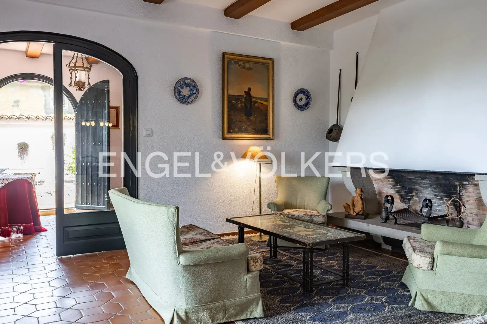 Sala d'estar de Casa o xalet en venda en Premià de Dalt amb Calefacció, Jardí privat i Terrassa