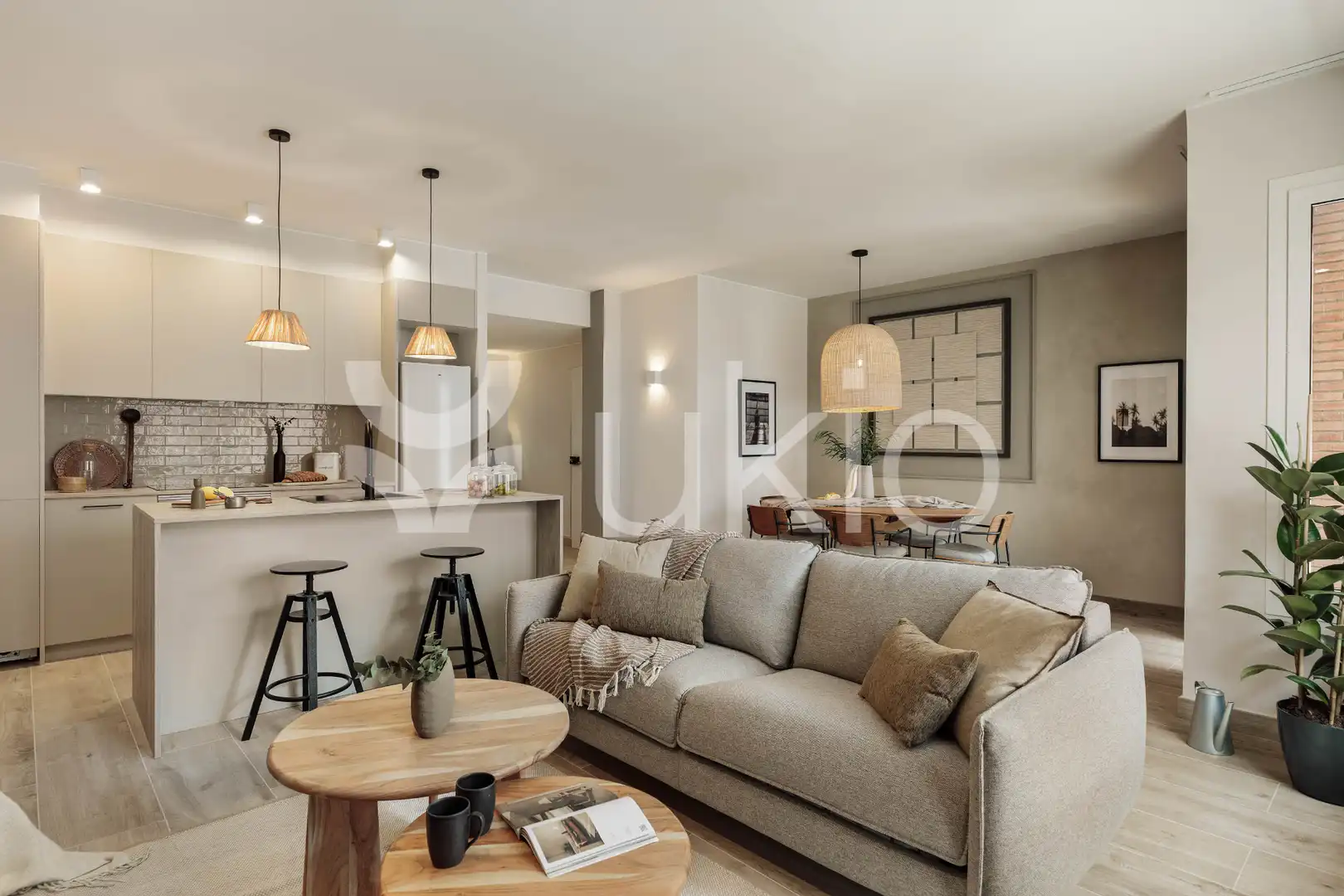 Living room of Apartments for rent in Barcelona  with Air Conditioner, Heating and Terrace