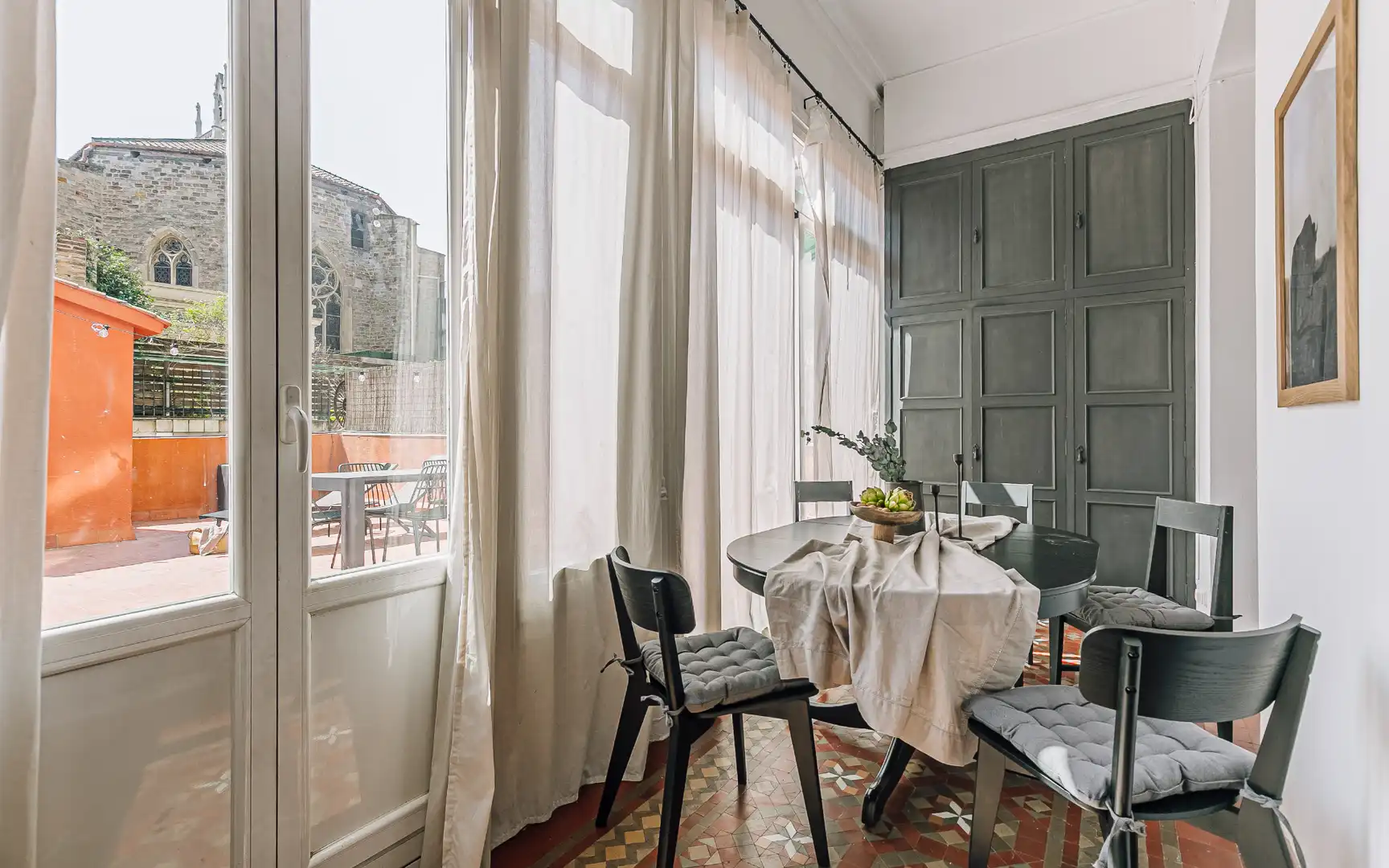 Comedor de Apartamento de alquiler en Barcelona con Terraza, Amueblado y Horno