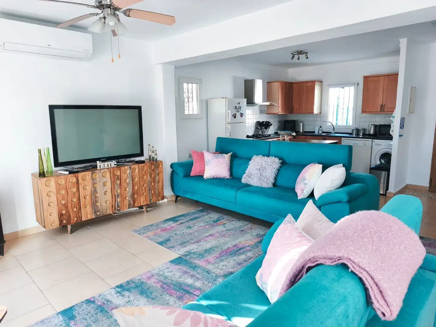 Sala de estar de Casa o chalet en venta en Mojácar con Aire acondicionado, Calefacción y Terraza