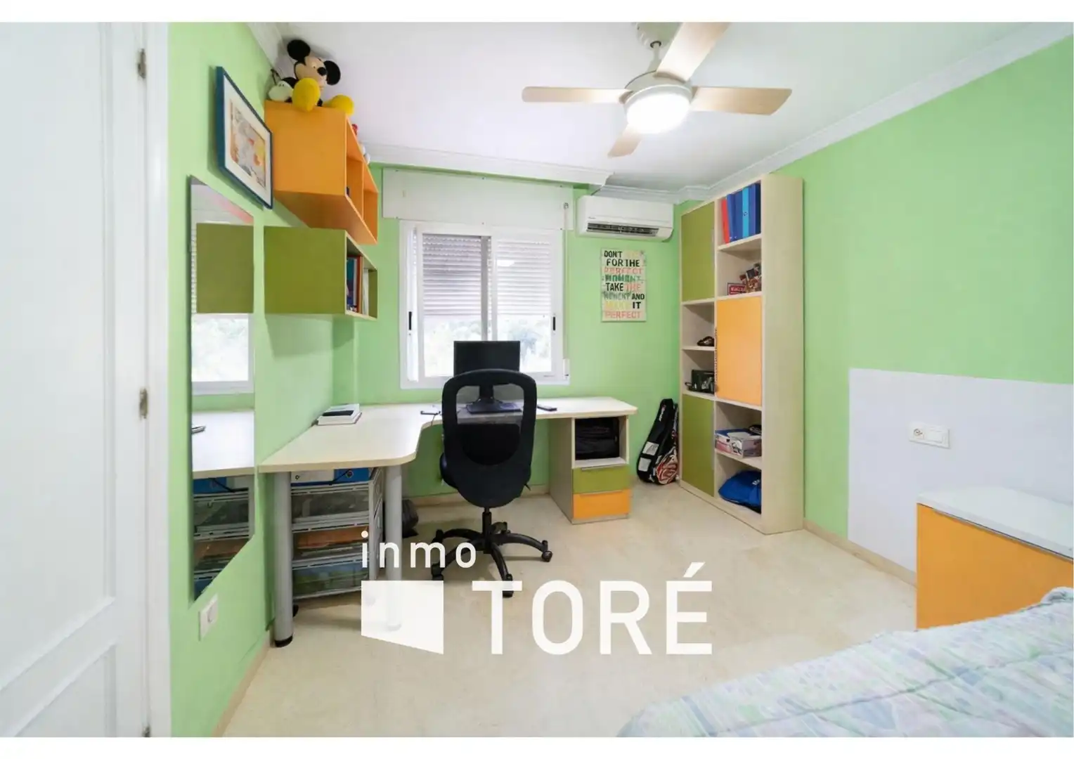 Schlafzimmer von Wohnung zum Verkauf in Málaga mit Klimaanlage, Privatgarten und Terrasse