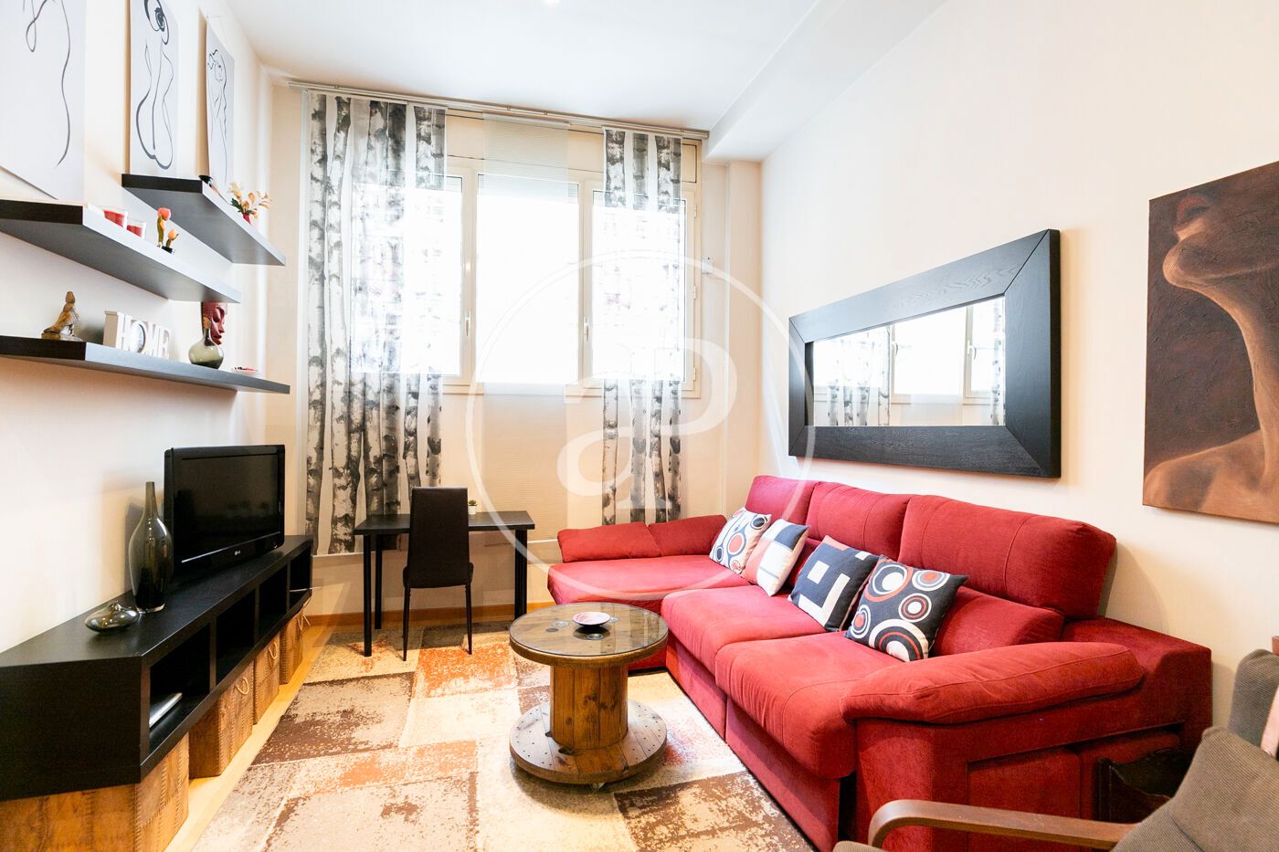 Living room of Flat to rent in  Barcelona Capital  with Air Conditioner, Heating and Terrace