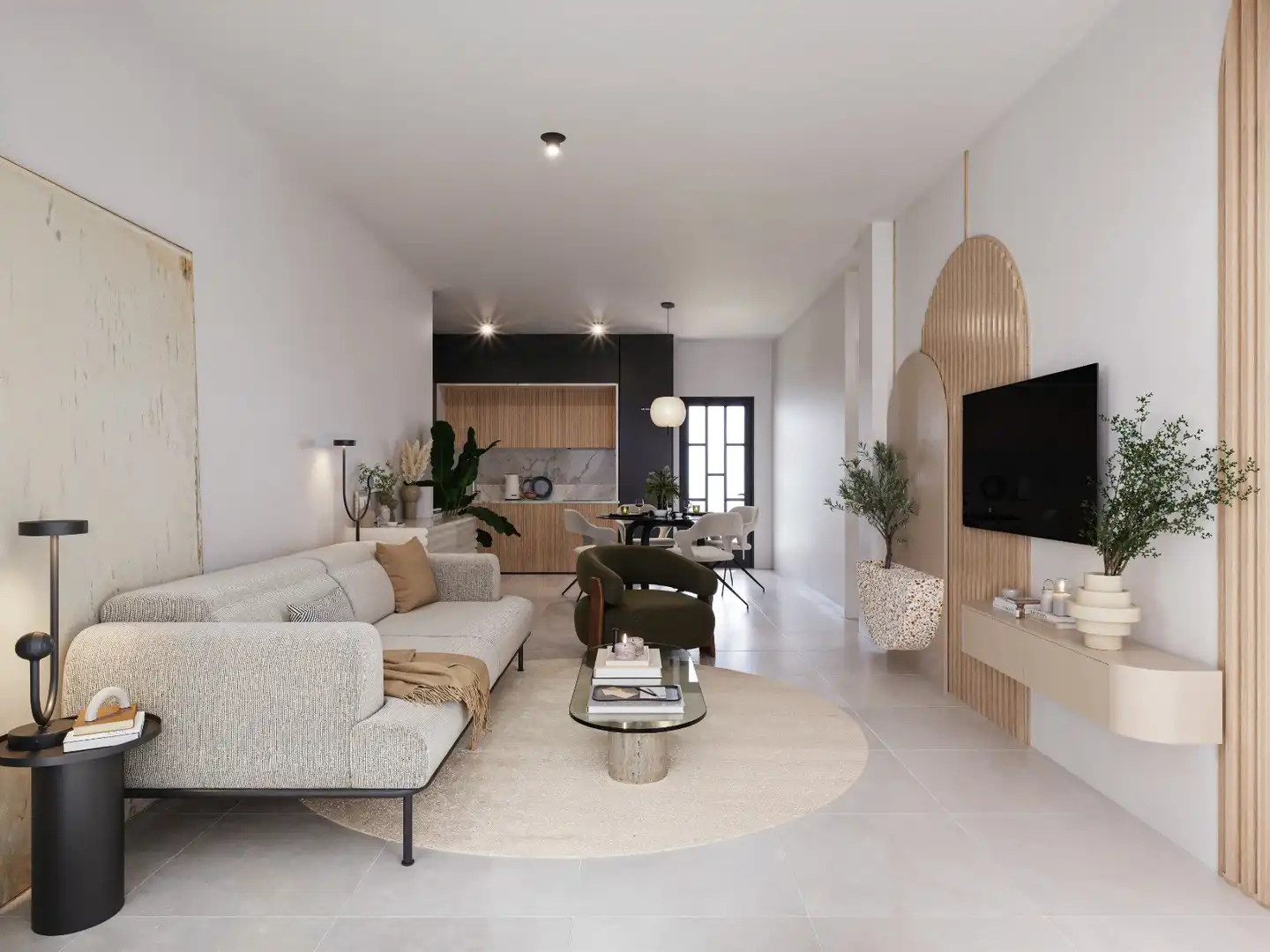 Sala d'estar de Apartament en venda en San Miguel de Salinas amb Calefacció, Jardí privat i Terrassa
