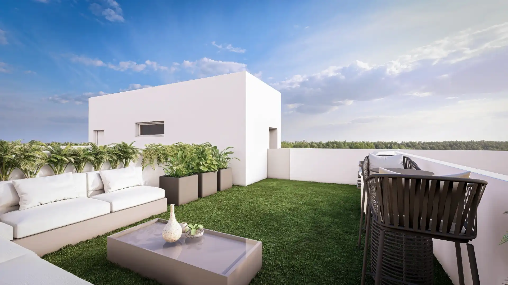Terrasse von Dachboden zum Verkauf in San Vicente del Raspeig / Sant Vicent del Raspeig mit Klimaanlage, Terrasse und Ofen