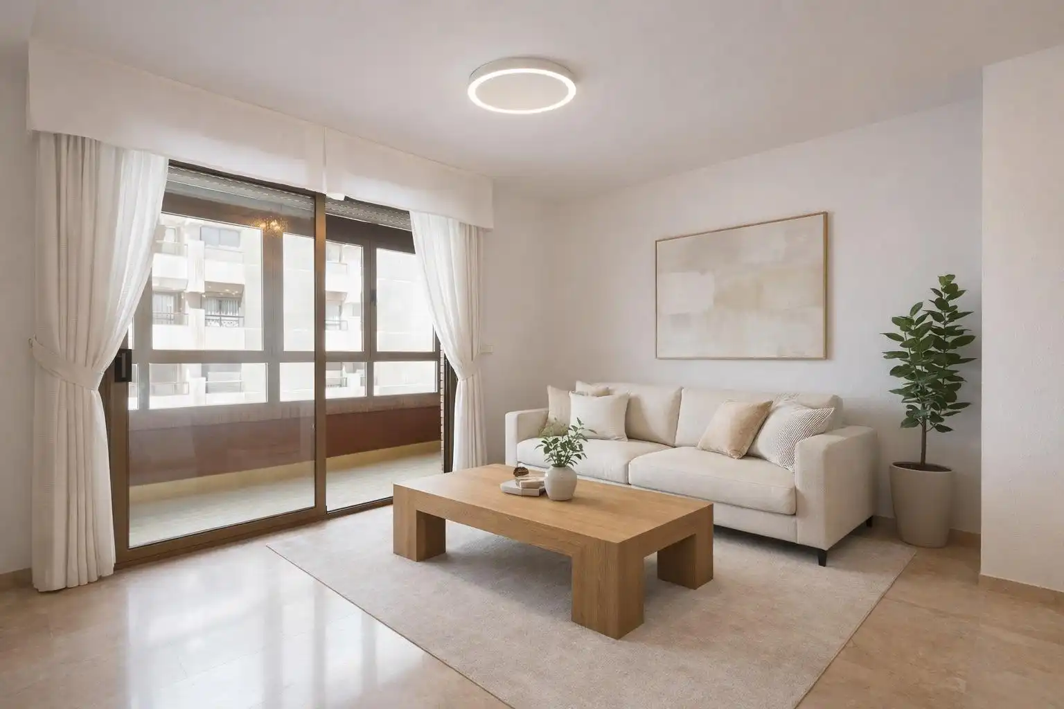 Wohnzimmer von Wohnung zum Verkauf in  Almería Capital mit Klimaanlage