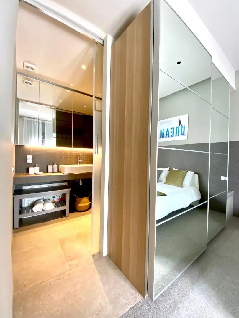 Schlafzimmer von Wohnung zum Verkauf in Barcelona mit Klimaanlage, Heizung und Parkett