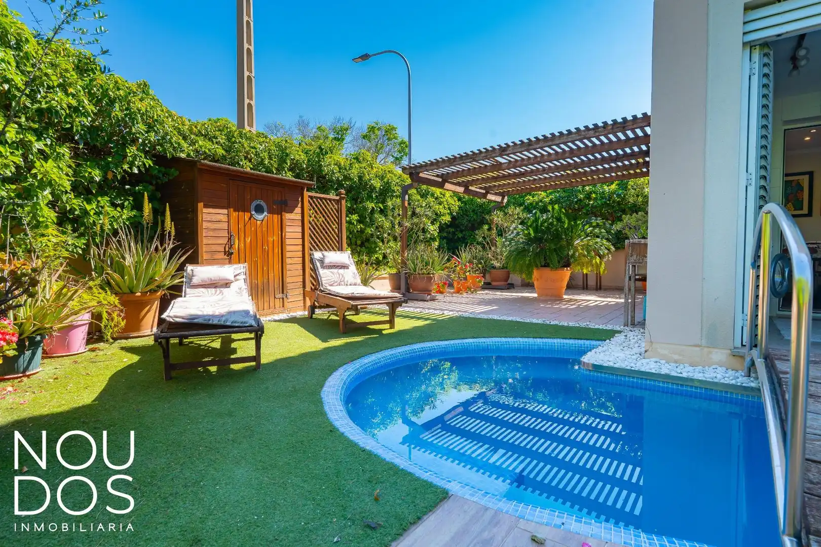 Piscina de Casa adosada en venda en  Palma de Mallorca amb Calefacció, Jardí privat i Terrassa