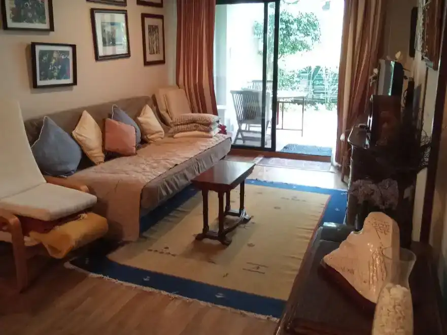 Sala de estar de Piso de alquiler en Nigrán con Jardín privado, Parquet y Amueblado