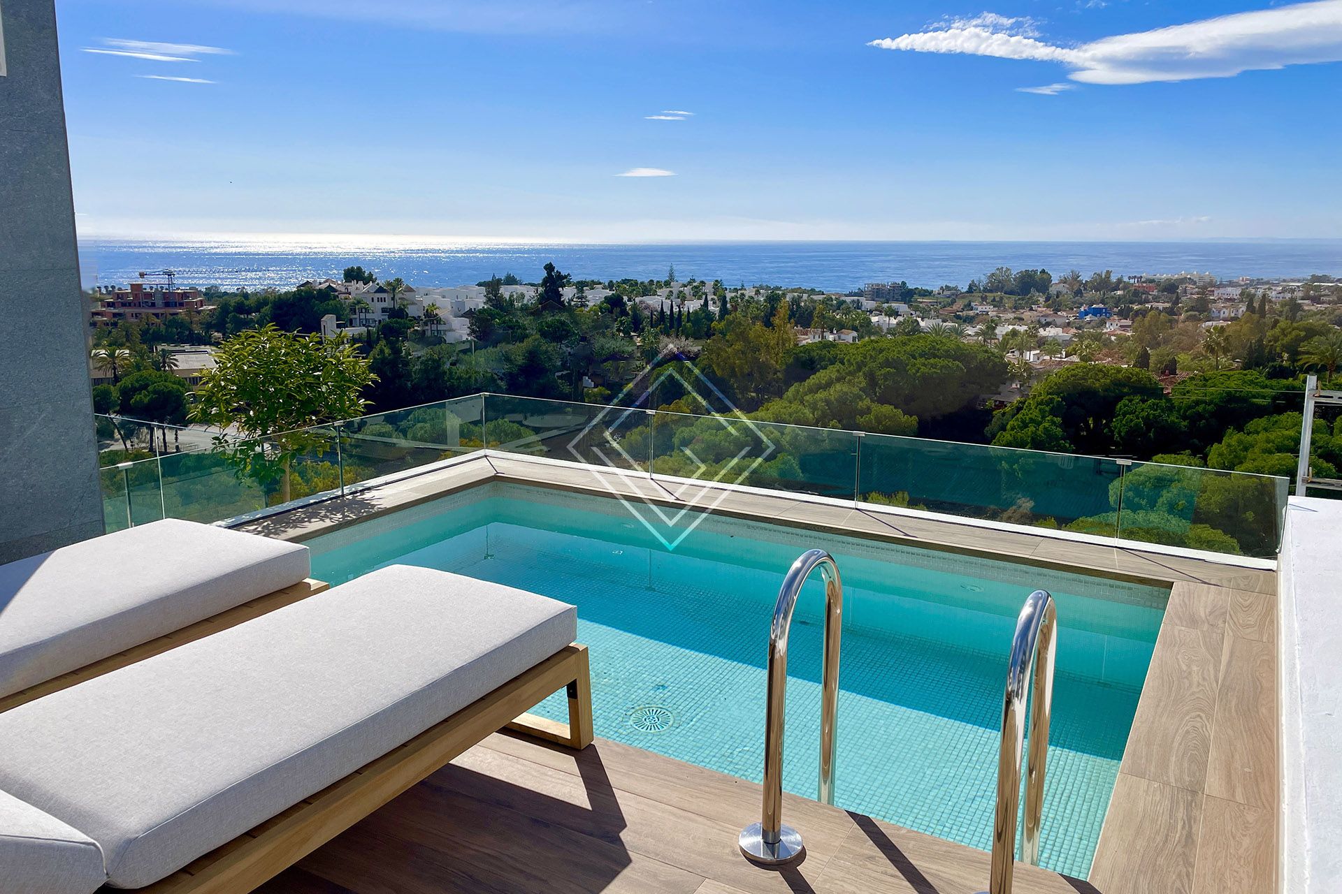 Piscina de Casa o xalet de lloguer en Marbella amb Aire condicionat, Calefacció i Terrassa