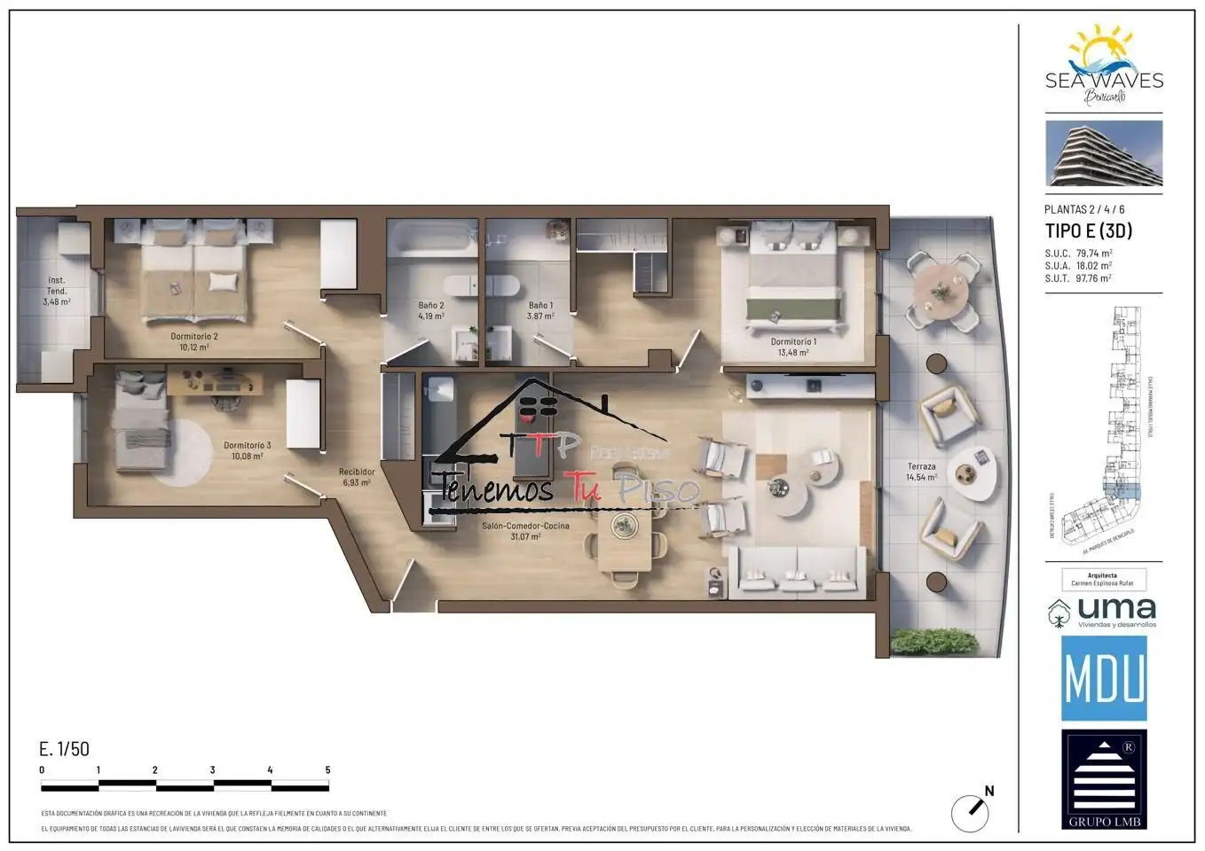 Flat for sale in Benicarló  with Air Conditioner, Heating and Private garden