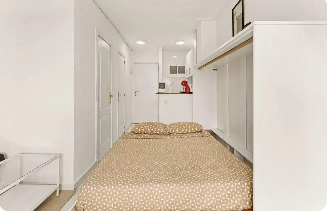 Schlafzimmer von Wohnung zum Verkauf in Benalmádena mit Klimaanlage, Privatgarten und Möbliert