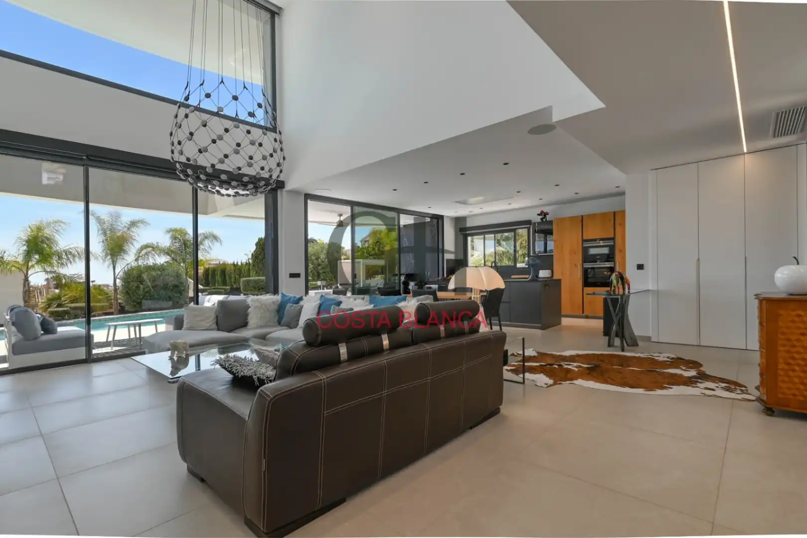 Wohnzimmer von Haus oder Chalet zum Verkauf in Moraira mit Klimaanlage, Heizung und Privatgarten