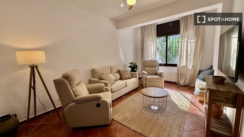Living room of Flat to rent in Sant Vicenç de Montalt  with Air Conditioner, Heating and Furnished