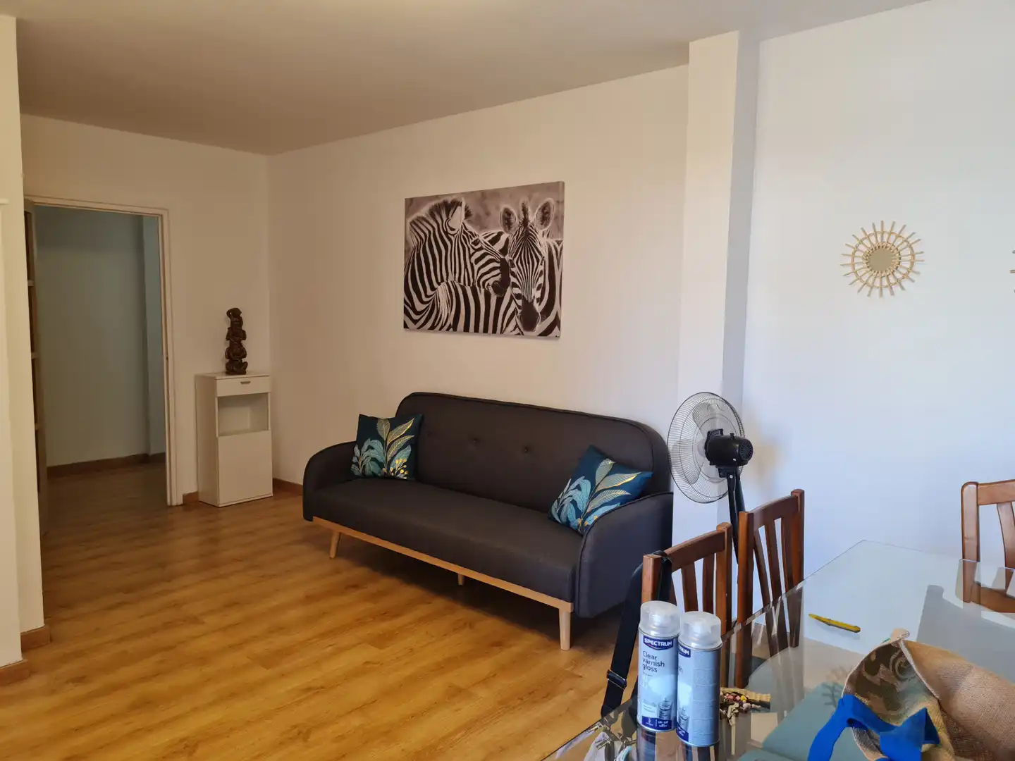 Sala de estar de Piso de alquiler en Girona con Calefacción, Parquet y Amueblado