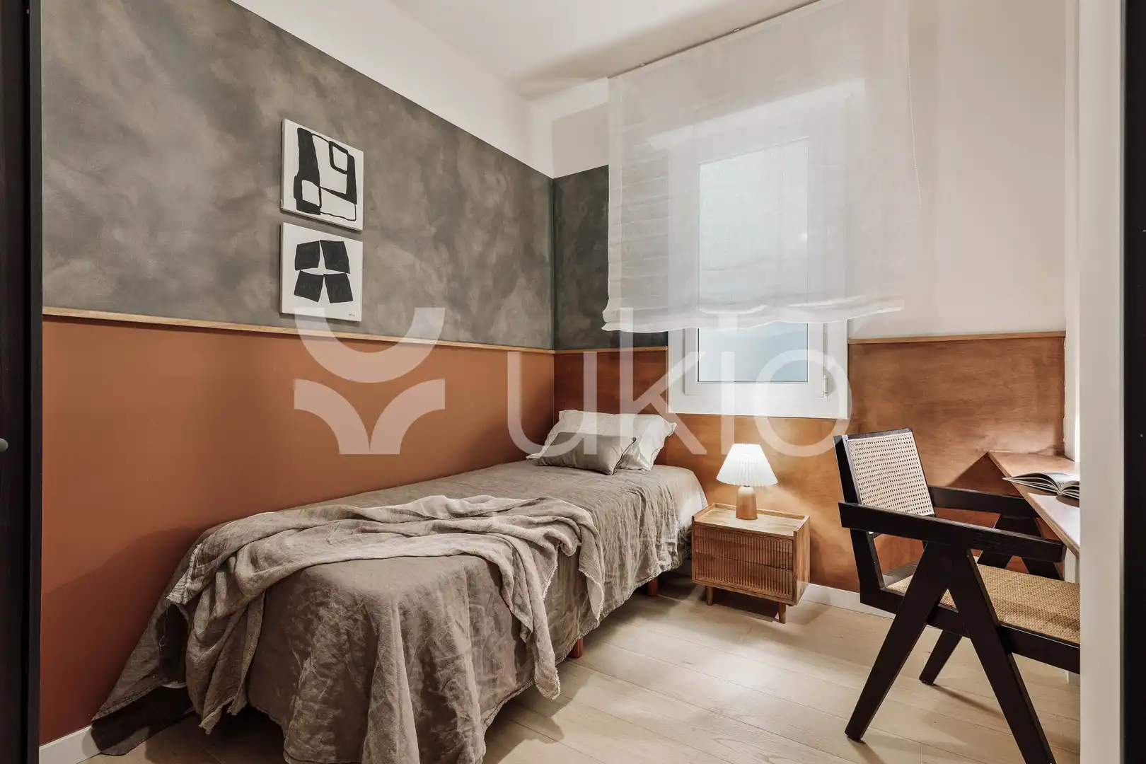 Schlafzimmer von Wohnungen zur Miete in Barcelona mit Klimaanlage, Heizung und Terrasse