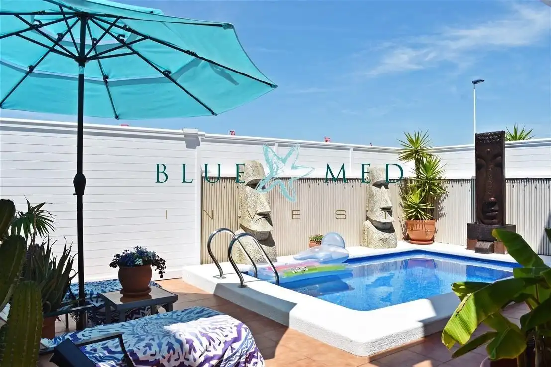 Schwimmbecken von Haus oder Chalet zum Verkauf in Mazarrón mit Klimaanlage, Heizung und Terrasse