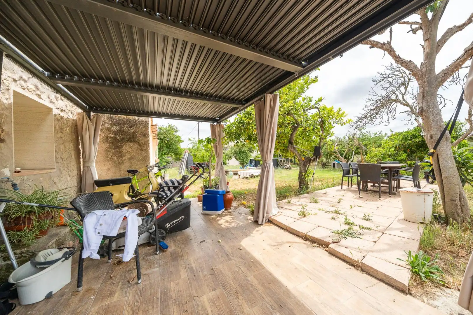 Terrace of Country homes for sale in Sant Joan  with Private garden